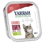 Yarrah - Chunks Kat Kuipje met Rund Bio 16 x 100 gr