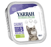 Yarrah - Natvoer Kat Kuipje Chunks met Kip & Kalkoen Bio 16 x 100 gr